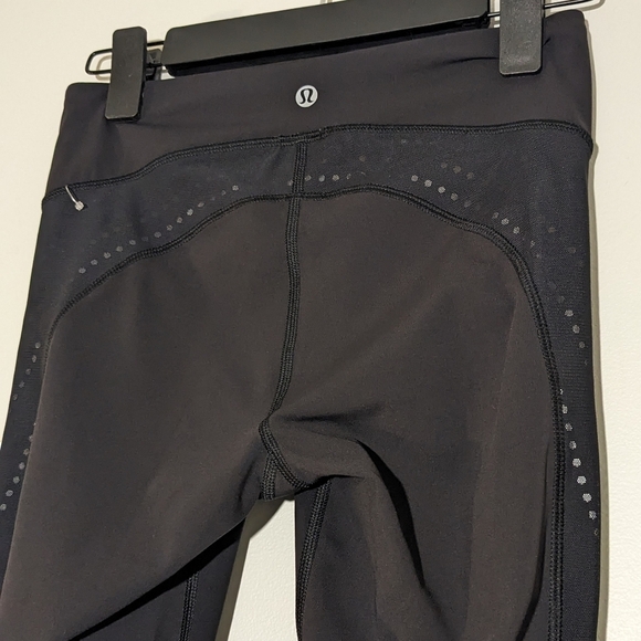 Lululemon Stop At Nothing High Mid Rise Crop Black Legging Pocket Size 4 - Picture 6 of 8